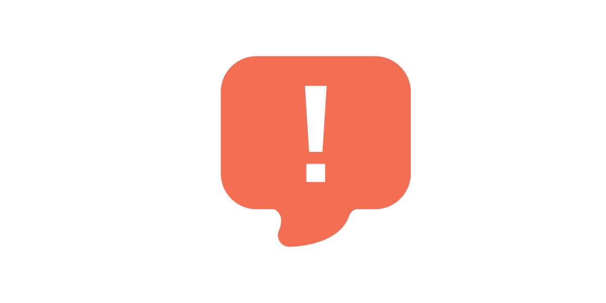 Exclamation speech bubble illustration